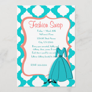 Convites Turquesa e Coral