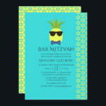 Convites Turquesa e Lemon Bar Tropical de Verão Mitzvah<br><div class="desc">O Bar Mitzvah,  do Cartoon de Praga Diversão,  é um convite personalizável para suas especificidades de eventos.</div>