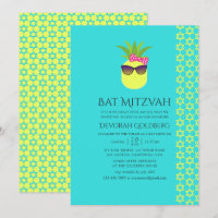Turquesa e Limão Tropical Verão Bat Mitzvah