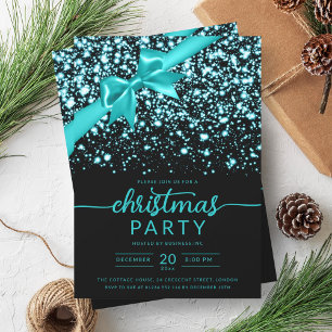 Convites Turquesa Festiva Winter ShinStar Company Xmas