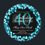 Convites Turquesa Sparkling das luzes do aniversário de 40<br><div class="desc">Modelo Sparkling elegante do convite de turquesa do partido de aniversário de 40 anos. Caracterizar a turquesa ilumina-se,  corda de turquesa e a turquesa sparkles. Excelente para o aniversário de 40 anos e o mais!</div>
