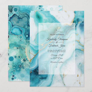 Convites Turquoise e Patina Agate Wedding