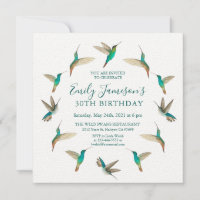 Turquoise Hummingbird Aniversário
