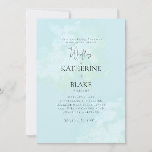 Convites Turquoise Modern Wedding Bride Parceiros