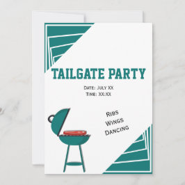 Convites Turquoise Tailgate Ribs Wings Dancing Party