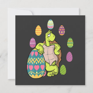 Convites Turtle Egg Hunting Easter Day Cute Animal Boys Gir