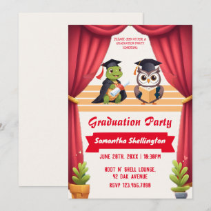 Convites "Turtley Wise: Uma Festa de Formatura Owl-stravaga