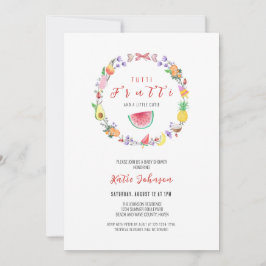 Convites Tutti Frutti Chá de fraldas, Chá tropical de Verão