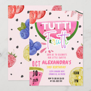 Convites Tutti Frutti Fruta 1º 3º 4º 6º 7º 8º 9º