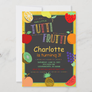 Convites Tutti Frutti Fruta Birthday