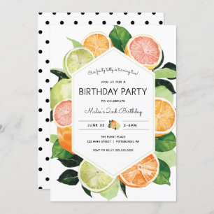 Convites Tutty Fruity Citrus Birthday
