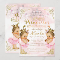 Tutu de Princesa Rosa e Coroa para Gêmeas Chá de B