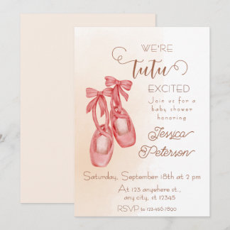 Convites Tutu excited Ballerina Baby Shower