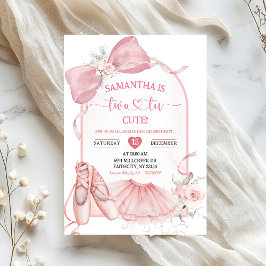 Convites Tutu Fofo Bailarina Rosa Coquete Segundo Aniversár