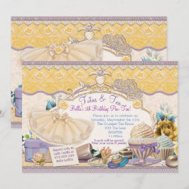 Convites Tutus and Tea Party Girls Vêm-Se