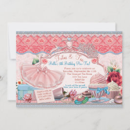 Convites Tutus and Tea Party Girls Vêm-Se