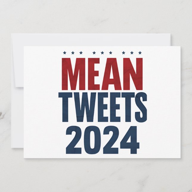 Convites Tweets Médios 2024 Engraçado Trump Eleitoral (Frente)