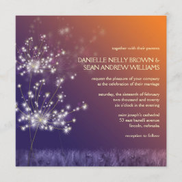 Convites Twilight Dandelions Floral Weding