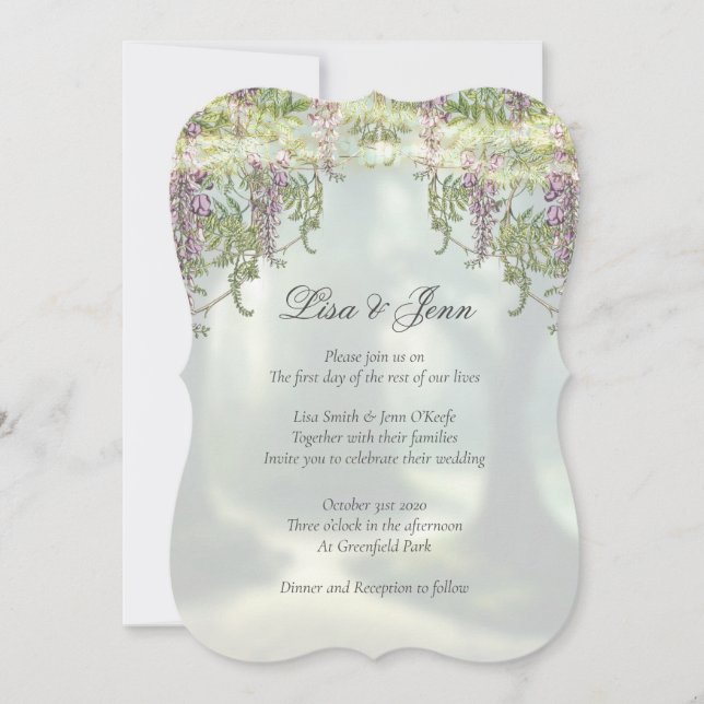 Convites Twilight Wisteria Woodland Fairytale Wedding (Frente)