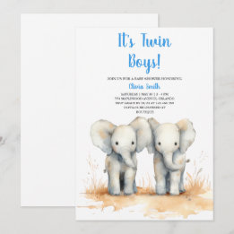 Convites Twin Baby Shower Invitation – Double the Joy Baby
