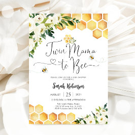 Convites Twin Mama Bee Baby Shower Invitation