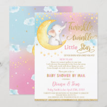 Twinkle Little Star Elephant Chá de fraldas por Ma
