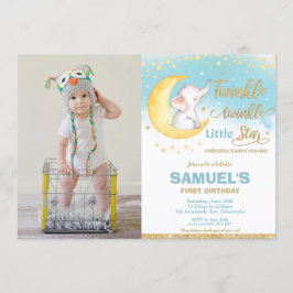 Convites Twinkle Little Star Elephant Photo