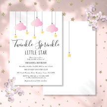 Twinkle Sprinkle Little Star Rosa Menina Chá de Be