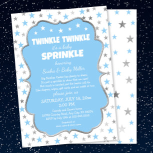 Convites Twinkle Stars Baby Sprinkle