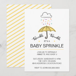 Convites Twinkle twinkle bebê borrifador neutro por gênero