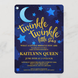 Convites Twinkle Twinkle Gênero Chá de fraldas Neutro