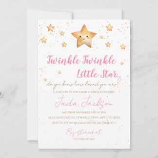 Convites Twinkle Twinkle Little Star Baby Shower Invitation