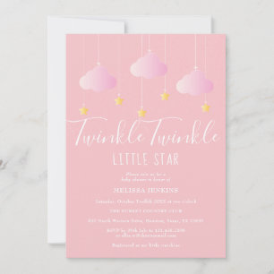 Convites Twinkle Twinkle Little Star Chuveirinha de Bebê Me