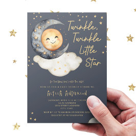 Convites Twinkle Twinkle - Pequena Chá de fraldas de Estrel