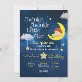 Convites Twinkle Twinkle Pequena estrela Convidado para Pri