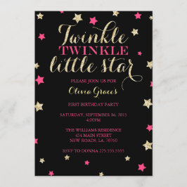 Convites Twinkle Twinkle Pequena Estrelinha Convocações de 