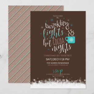 Convites Twinkling Lights Hot Cocoa Nights ID593