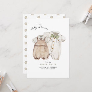 Convites Twins Meninos Fofos Fofos Fofos Chás de fraldas C