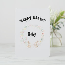 Convites Two Bunnies Easter Greeting Card