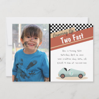 Convites Two Fast Car Theme Unique Yellow Red Black Invitat