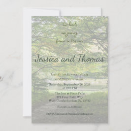 Convites Two Hearts One Journey Photo Wedding Invitation