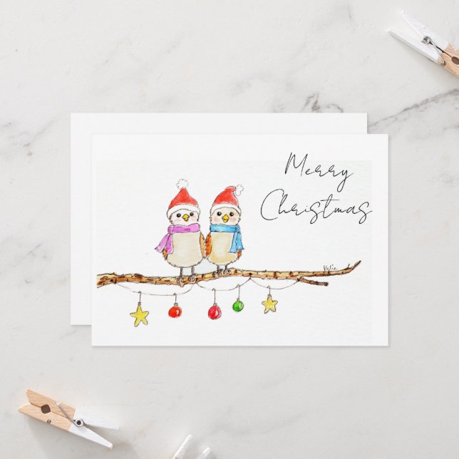 Convites Two Little Birds  (Frente/Verso In Situ)