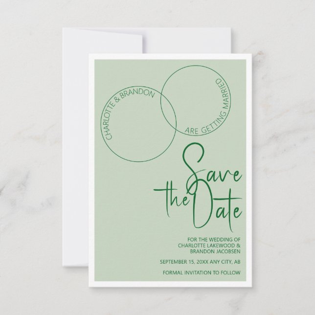 Convites Two Rings Save The Wedding Date Invitation (Frente)