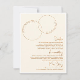 Convites Two Rings Wedding Details Card