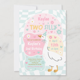 Convites Two Silly Goose 2nd Birthday Party Spring Birthday