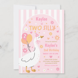 Convites Two Silly Goose 2nd Birthday Party Spring Birthday