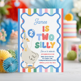 Convites Two Silly Goose 2nd Birthday Party Spring Birthday