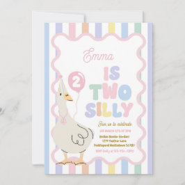 Convites Two Silly Goose 2nd Birthday Party Spring Birthday