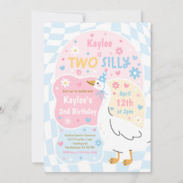 Convites Two Silly Goose 2nd Birthday Party Spring Birthday