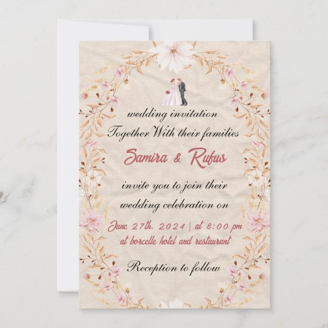 Convites Two Souls, One Heartbeat Invitation (Frente)